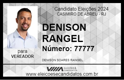 Candidato DENISON RANGEL 2024 - CASIMIRO DE ABREU - Eleições