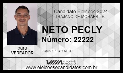 Candidato NETO PECLY 2024 - TRAJANO DE MORAES - Eleições