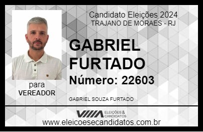 Candidato GABRIEL FURTADO 2024 - TRAJANO DE MORAES - Eleições