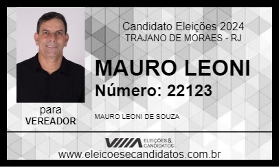 Candidato MAURO LEONI 2024 - TRAJANO DE MORAES - Eleições