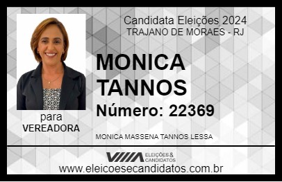 Candidato MONICA TANNOS 2024 - TRAJANO DE MORAES - Eleições