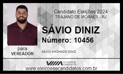 Candidato SÁVIO DINIZ 2024 - TRAJANO DE MORAES - Eleições