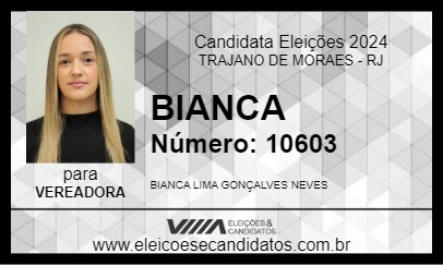 Candidato BIANCA 2024 - TRAJANO DE MORAES - Eleições