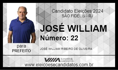 Candidato JOSÉ WILLIAM 2024 - SÃO FIDÉLIS - Eleições