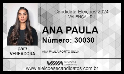 Candidato ANA PAULA 2024 - VALENÇA - Eleições