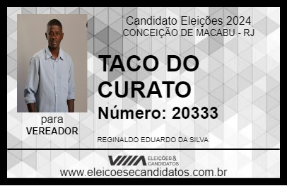 Candidato TACO DO CURATO 2024 - CONCEIÇÃO DE MACABU - Eleições