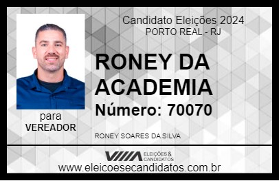 Candidato RONEY DA ACADEMIA 2024 - PORTO REAL - Eleições