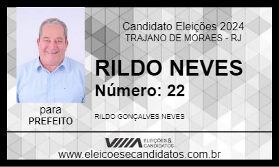 Candidato RILDO NEVES 2024 - TRAJANO DE MORAES - Eleições