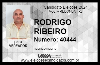 Candidato RODRIGO RIBEIRO 2024 - VOLTA REDONDA - Eleições