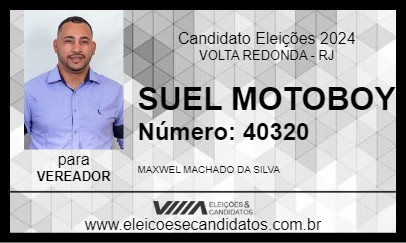 Candidato SUEL MOTOBOY 2024 - VOLTA REDONDA - Eleições