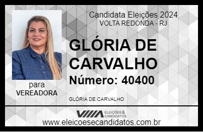 Candidato GLÓRIA DE CARVALHO 2024 - VOLTA REDONDA - Eleições