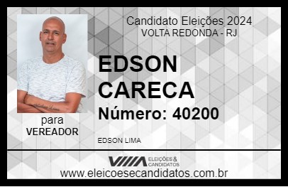 Candidato EDSON CARECA 2024 - VOLTA REDONDA - Eleições