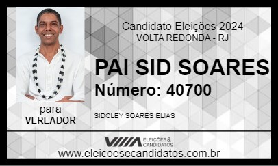 Candidato PAI SID SOARES 2024 - VOLTA REDONDA - Eleições