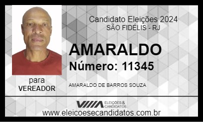 Candidato AMARALDO 2024 - SÃO FIDÉLIS - Eleições