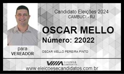 Candidato OSCAR MELLO 2024 - CAMBUCI - Eleições