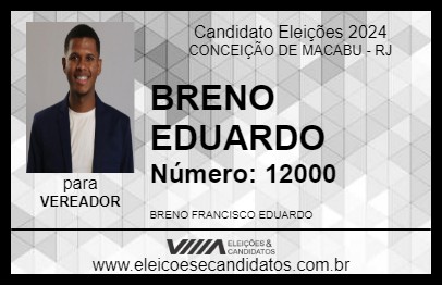 Candidato BRENO EDUARDO 2024 - CONCEIÇÃO DE MACABU - Eleições