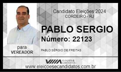 Candidato PABLO SERGIO 2024 - CORDEIRO - Eleições