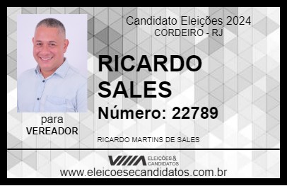 Candidato RICARDO SALES 2024 - CORDEIRO - Eleições