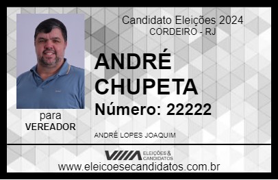 Candidato ANDRÉ CHUPETA 2024 - CORDEIRO - Eleições