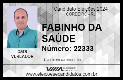 Candidato FABINHO DA SAÚDE 2024 - CORDEIRO - Eleições