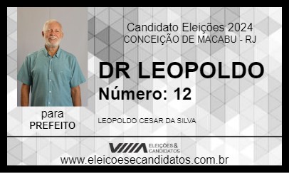 Candidato DR LEOPOLDO 2024 - CONCEIÇÃO DE MACABU - Eleições