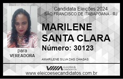 Candidato MARILENE SANTA CLARA 2024 - SÃO FRANCISCO DE ITABAPOANA - Eleições