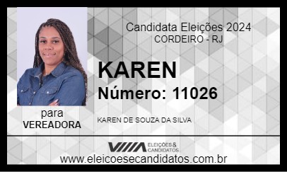 Candidato KAREN 2024 - CORDEIRO - Eleições