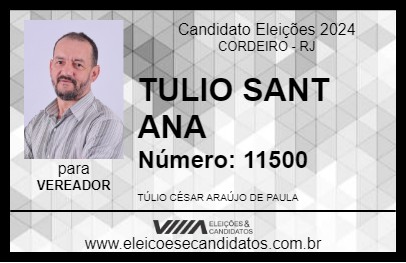 Candidato TULIO SANT ANA 2024 - CORDEIRO - Eleições