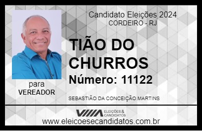 Candidato TIÃO DO CHURROS 2024 - CORDEIRO - Eleições