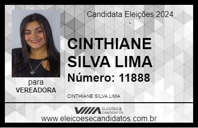 Candidato CINTHIANE SILVA LIMA 2024 - CONCEIÇÃO DE MACABU - Eleições