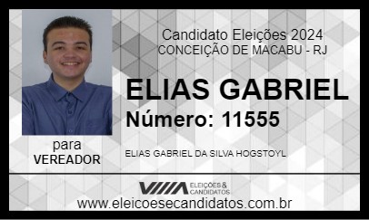 Candidato ELIAS GABRIEL 2024 - CONCEIÇÃO DE MACABU - Eleições