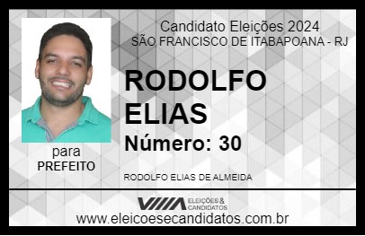 Candidato RODOLFO ELIAS 2024 - SÃO FRANCISCO DE ITABAPOANA - Eleições