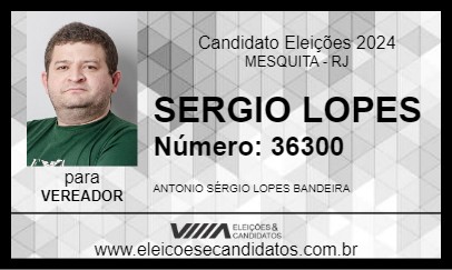 Candidato SERGIO LOPES 2024 - MESQUITA - Eleições