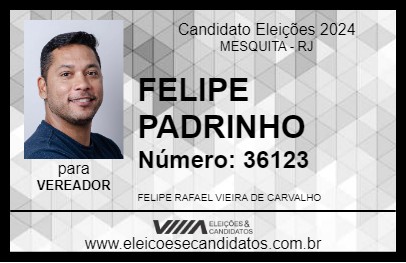 Candidato FELIPE PADRINHO 2024 - MESQUITA - Eleições