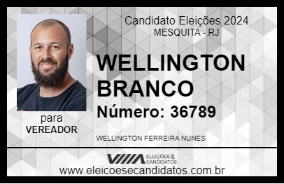 Candidato WELLINGTON BRANCO 2024 - MESQUITA - Eleições