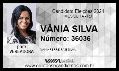 Candidato VÂNIA SILVA 2024 - MESQUITA - Eleições