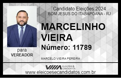 Candidato MARCELINHO VIEIRA 2024 - BOM JESUS DO ITABAPOANA - Eleições