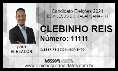 Candidato CLEBINHO REIS 2024 - BOM JESUS DO ITABAPOANA - Eleições