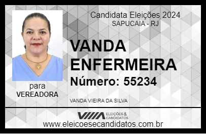 Candidato VANDA ENFERMEIRA 2024 - SAPUCAIA - Eleições