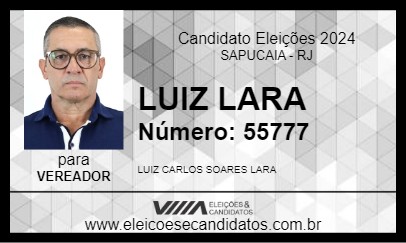 Candidato LUIZ LARA 2024 - SAPUCAIA - Eleições