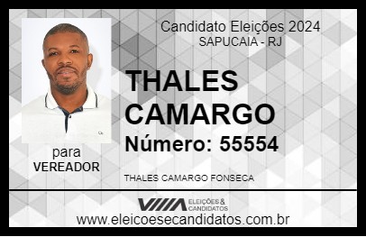 Candidato THALES CAMARGO 2024 - SAPUCAIA - Eleições