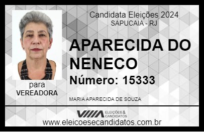 Candidato APARECIDA DO NENECO 2024 - SAPUCAIA - Eleições