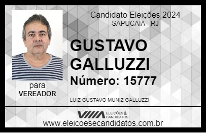 Candidato GUSTAVO GALLUZZI 2024 - SAPUCAIA - Eleições