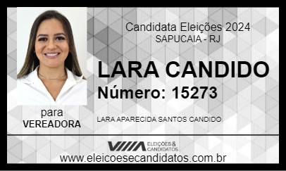 Candidato LARA CANDIDO 2024 - SAPUCAIA - Eleições