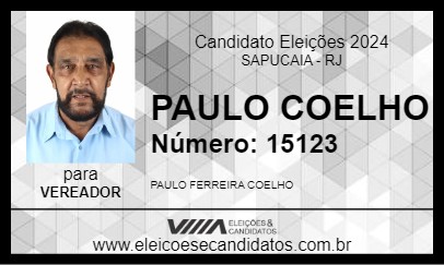 Candidato PAULO COELHO 2024 - SAPUCAIA - Eleições