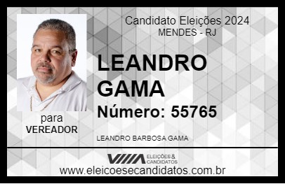 Candidato LEANDRO GAMA 2024 - MENDES - Eleições