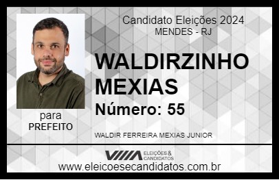 Candidato WALDIRZINHO MEXIAS 2024 - MENDES - Eleições