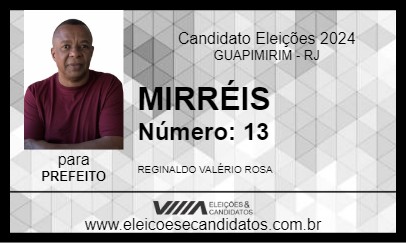 Candidato MIRRÉIS 2024 - GUAPIMIRIM - Eleições