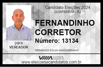 Candidato FERNANDINHO CORRETOR 2024 - GUAPIMIRIM - Eleições