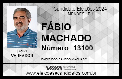 Candidato FÁBIO MACHADO 2024 - MENDES - Eleições